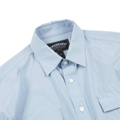 Frizmworks Cigarette Pocket Typewriter Shirt Sky Blue - The Sporting Lodge