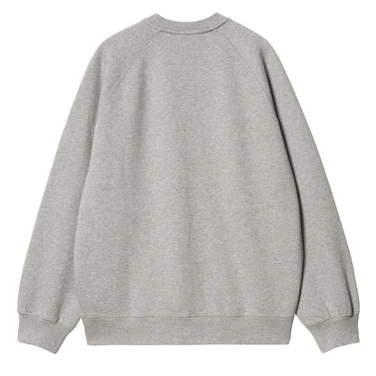 Carhartt WIP Bubbles Sweatshirt Grey Heather / Cherry-2