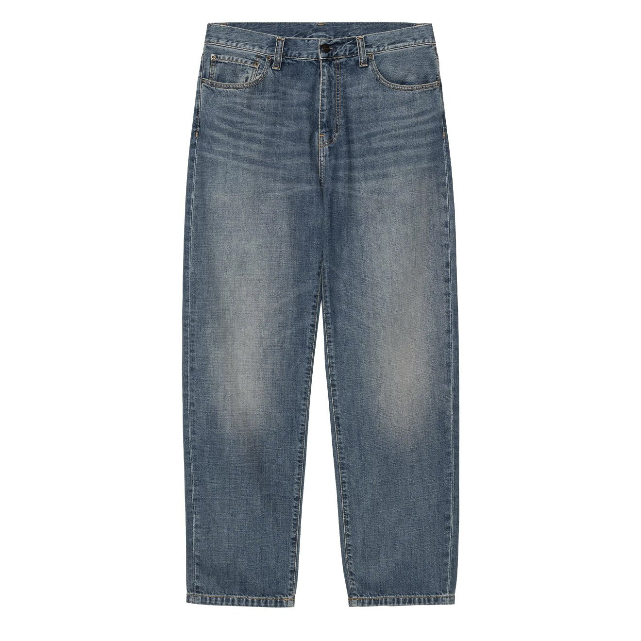 Carhartt WIP Aaron Pant Blue Dark Used Wash