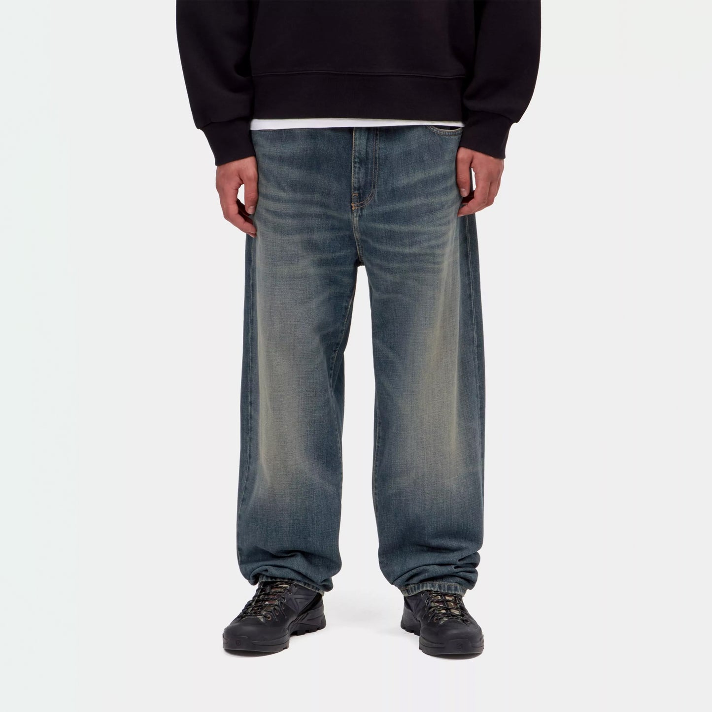 Carhartt WIP Aaron Pant Blue Mid Worn Used