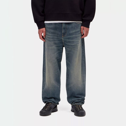 Carhartt WIP Aaron Pant Blue Mid Worn Used