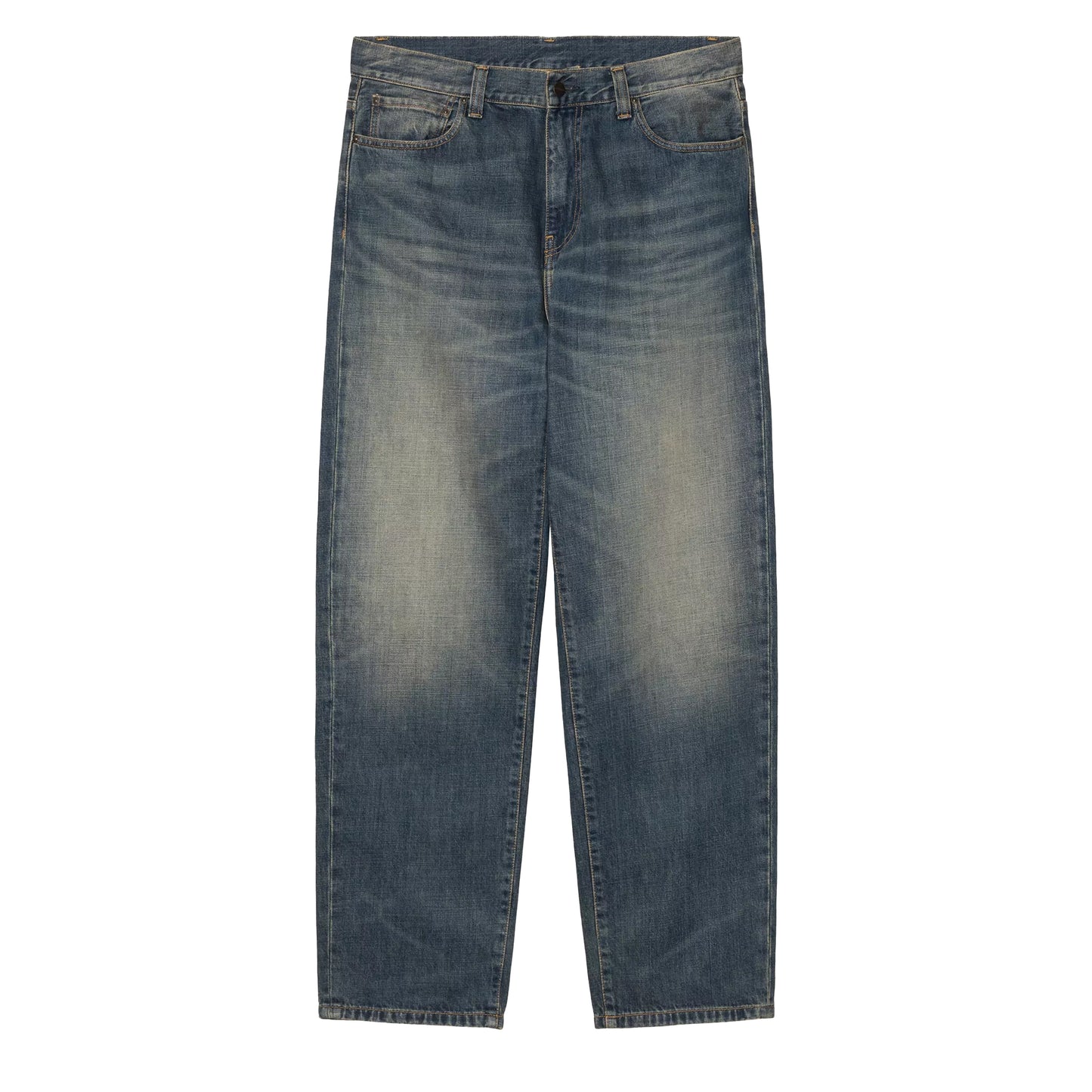 Carhartt WIP Aaron Pant Blue Mid Worn Used