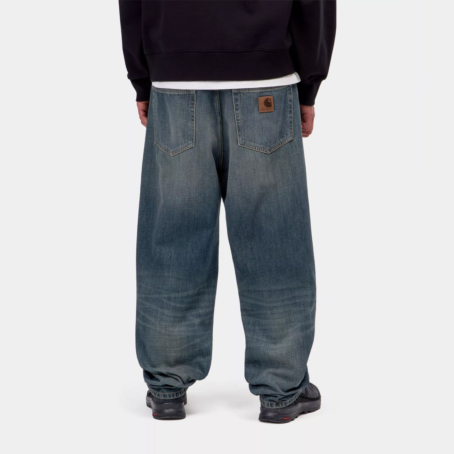 Carhartt WIP Aaron Pant Blue Mid Worn Used