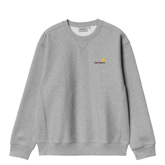 Carhartt WIP American Script Sweat Grey Heather - The Sporting Lodge