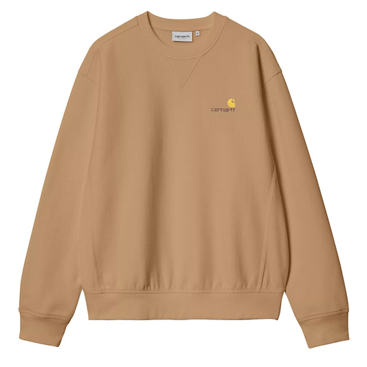 Carhartt WIP American Script Sweat Peanut - The Sporting Lodge