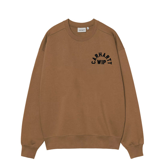Carhartt WIP Arch Script Sweat Black / Hamilton Brown Stone Washed