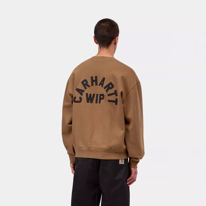 Carhartt WIP Arch Script Sweat Black / Hamilton Brown Stone Washed
