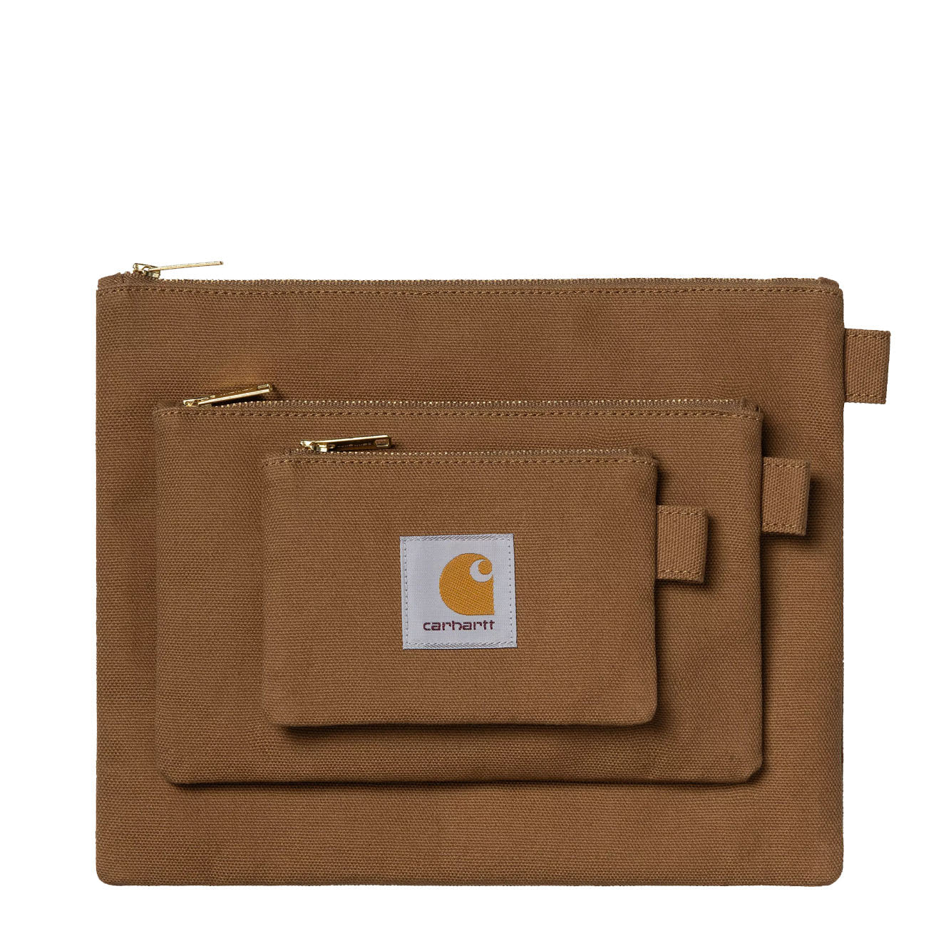 Carhartt WIP Canvas Pouch Set Hamilton Brown - The Sporting Lodge