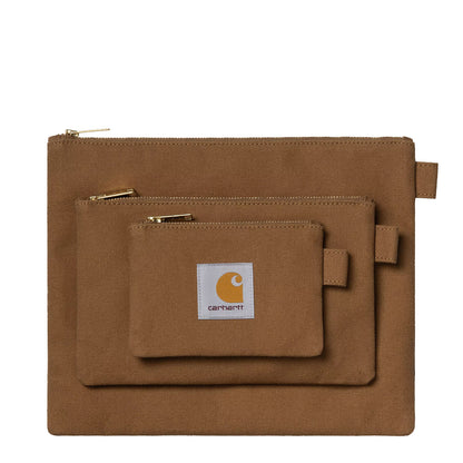 Carhartt WIP Canvas Pouch Set Hamilton Brown - The Sporting Lodge