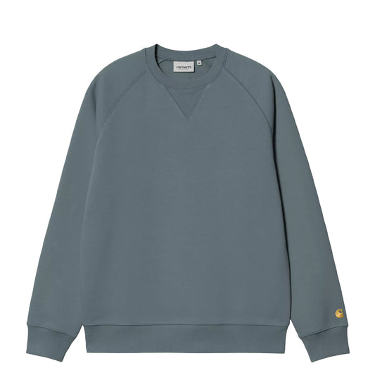 Carhartt WIP Chase Sweat Cozy Blue / Gold - The Sporting Lodge