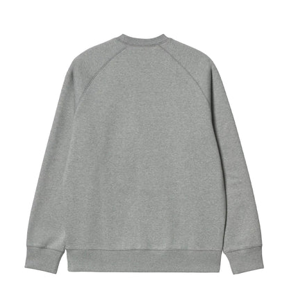 Carhartt WIP Chase Sweat Grey Heather / Gold - The Sporting Lodge