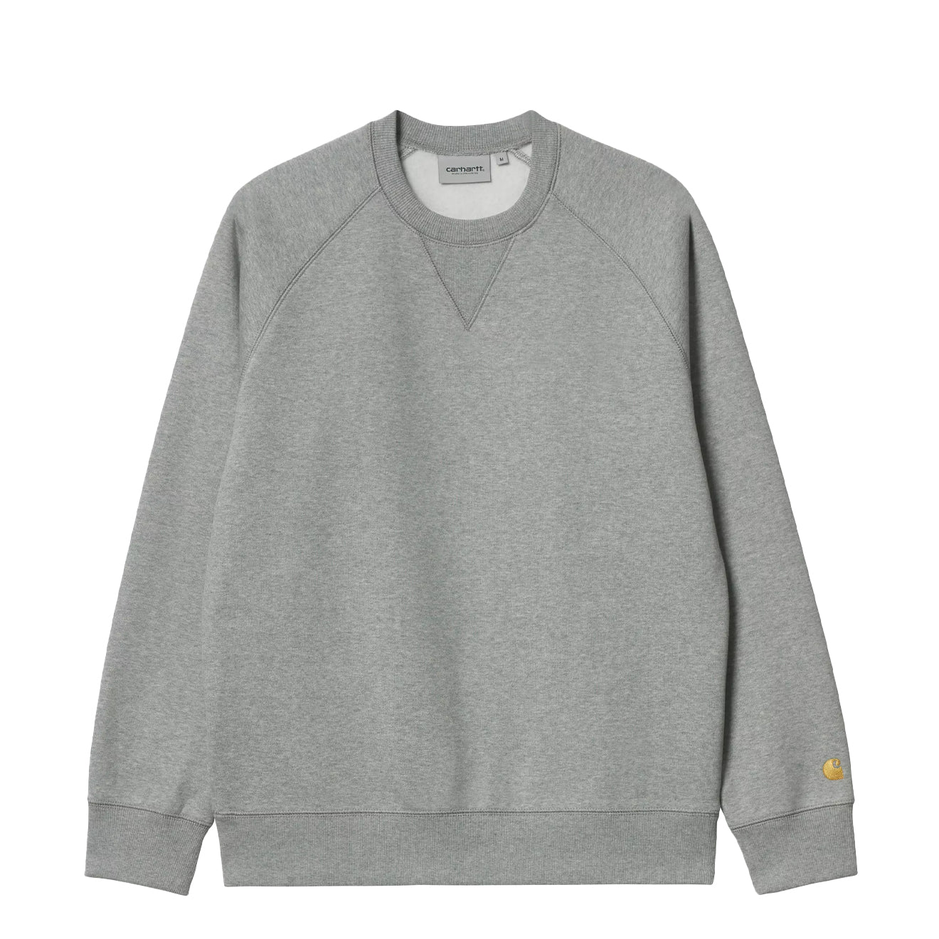 Carhartt WIP Chase Sweat Grey Heather / Gold - The Sporting Lodge
