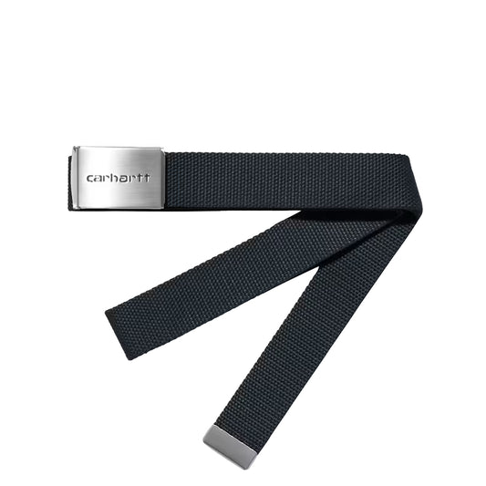 Carhartt WIP Clip Belt Chrome Deep Night - The Sporting Lodge