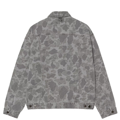 Carhartt WIP Duck Helston Jacket Camo Duck Black Heavy Bleached - The Sporting Lodge