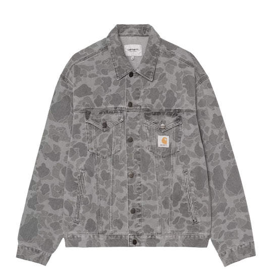 Carhartt WIP Duck Helston Jacket Camo Duck Black Heavy Bleached - The Sporting Lodge