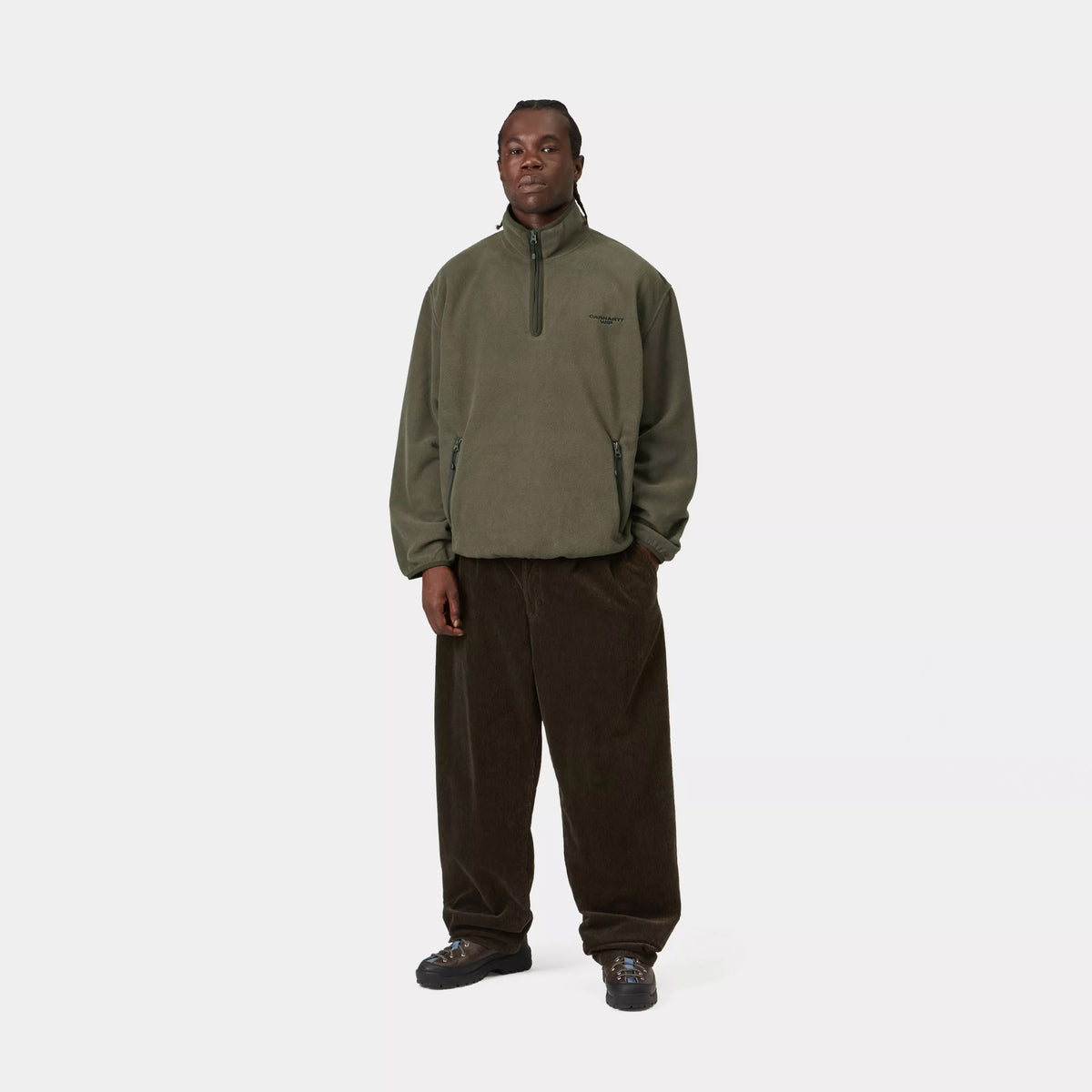Carhartt WIP Edmore Half Zip Sweat Cypress / Black