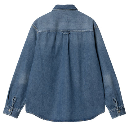 Carhartt WIP Harvey Shirt Jac Blue Dark Used Wash - The Sporting Lodge