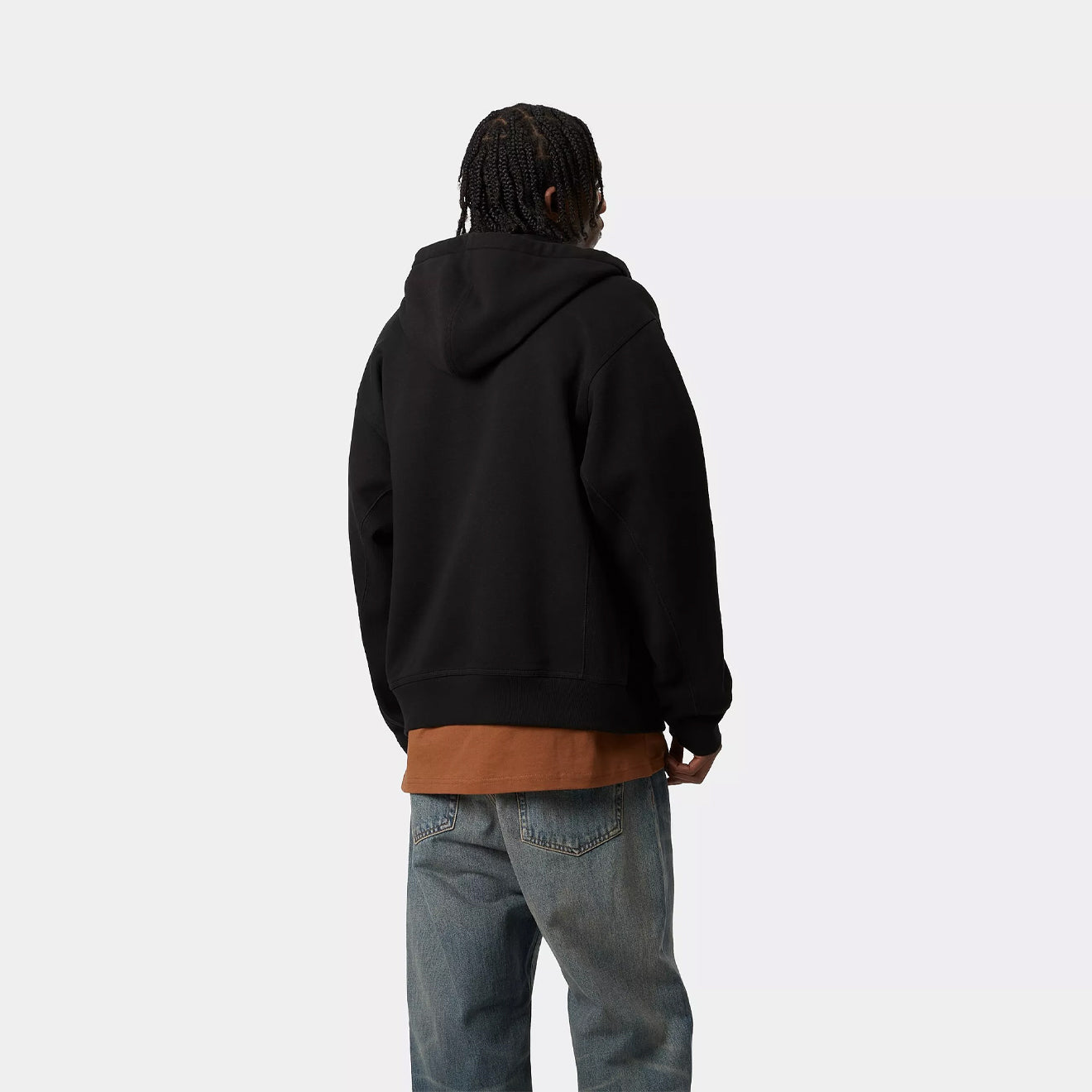 Carhartt WIP Hooded American Script Jacket Black - The Sporting Lodge
