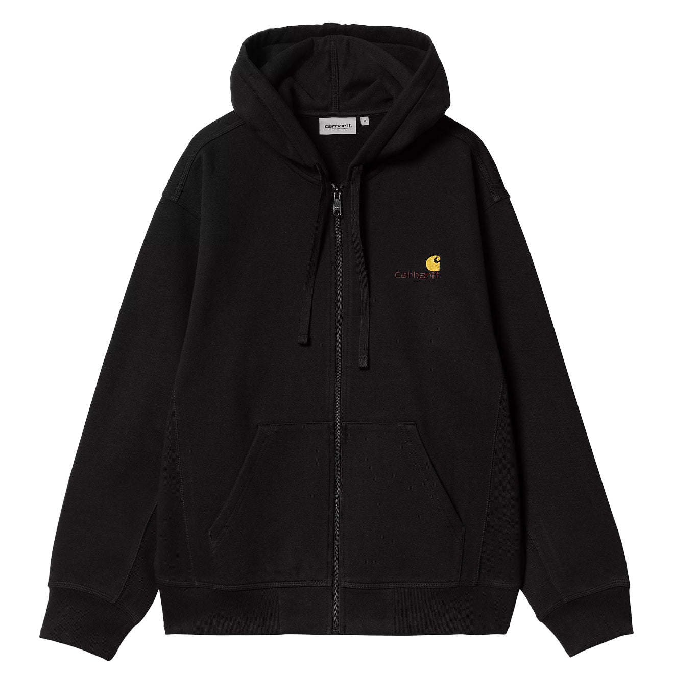 Carhartt WIP Hooded American Script Jacket Black - The Sporting Lodge