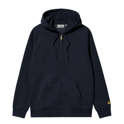 Carhartt WIP Hooded Chase Jacket Dark Navy / Gold