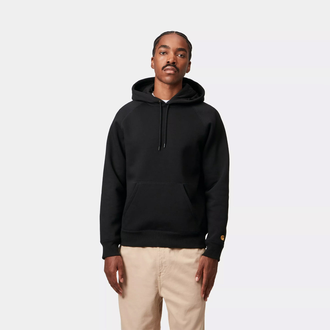 Carhartt WIP Hooded Chase Sweatshirt Black / Gold