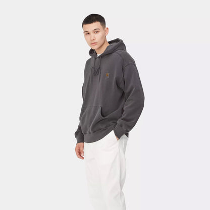 Carhartt WIP Hooded Nelson Sweat Black Garment Dyed - The Sporting Lodge