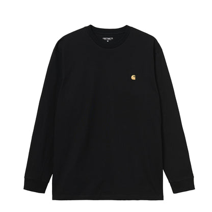 Carhartt WIP L/S Chase T-Shirt Black / Gold