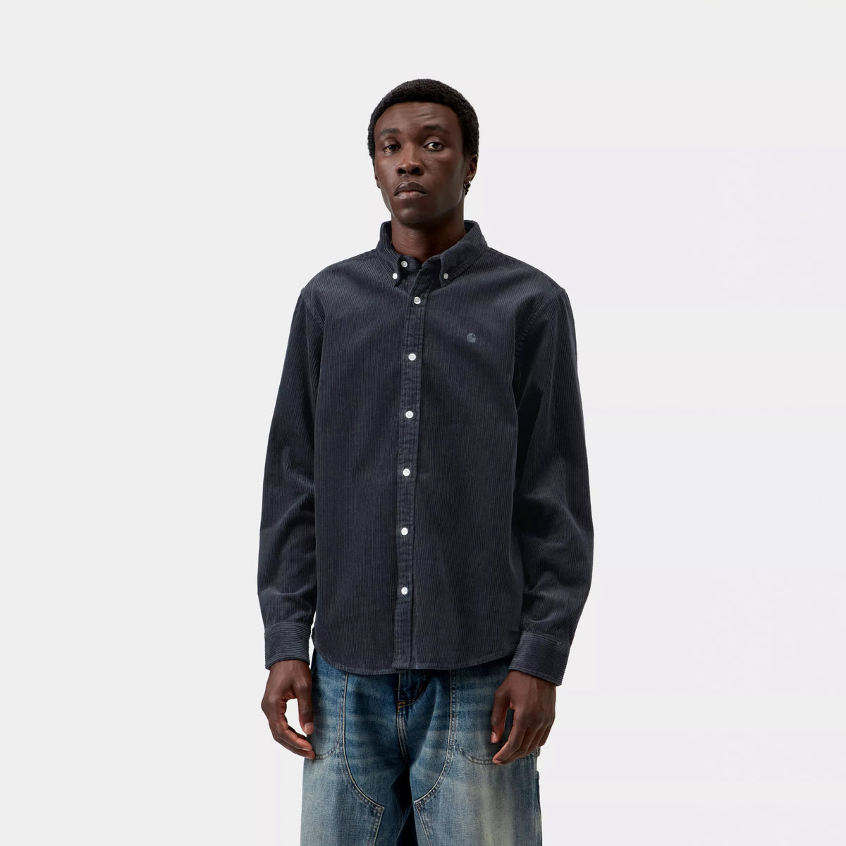 Carhartt WIP L/S Madison Cord Shirt Dark Navy