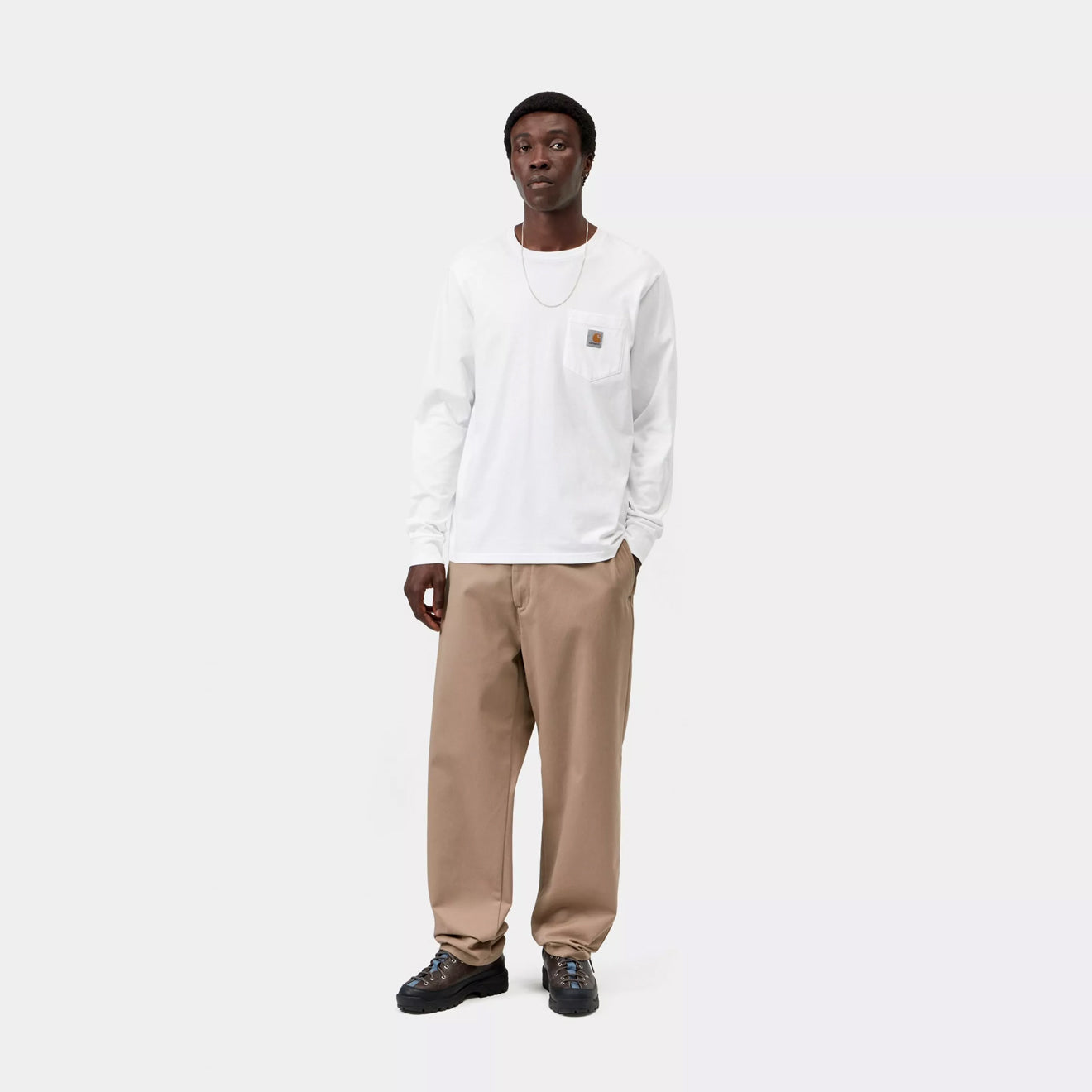 Carhartt WIP L/S Pocket T-Shirt White