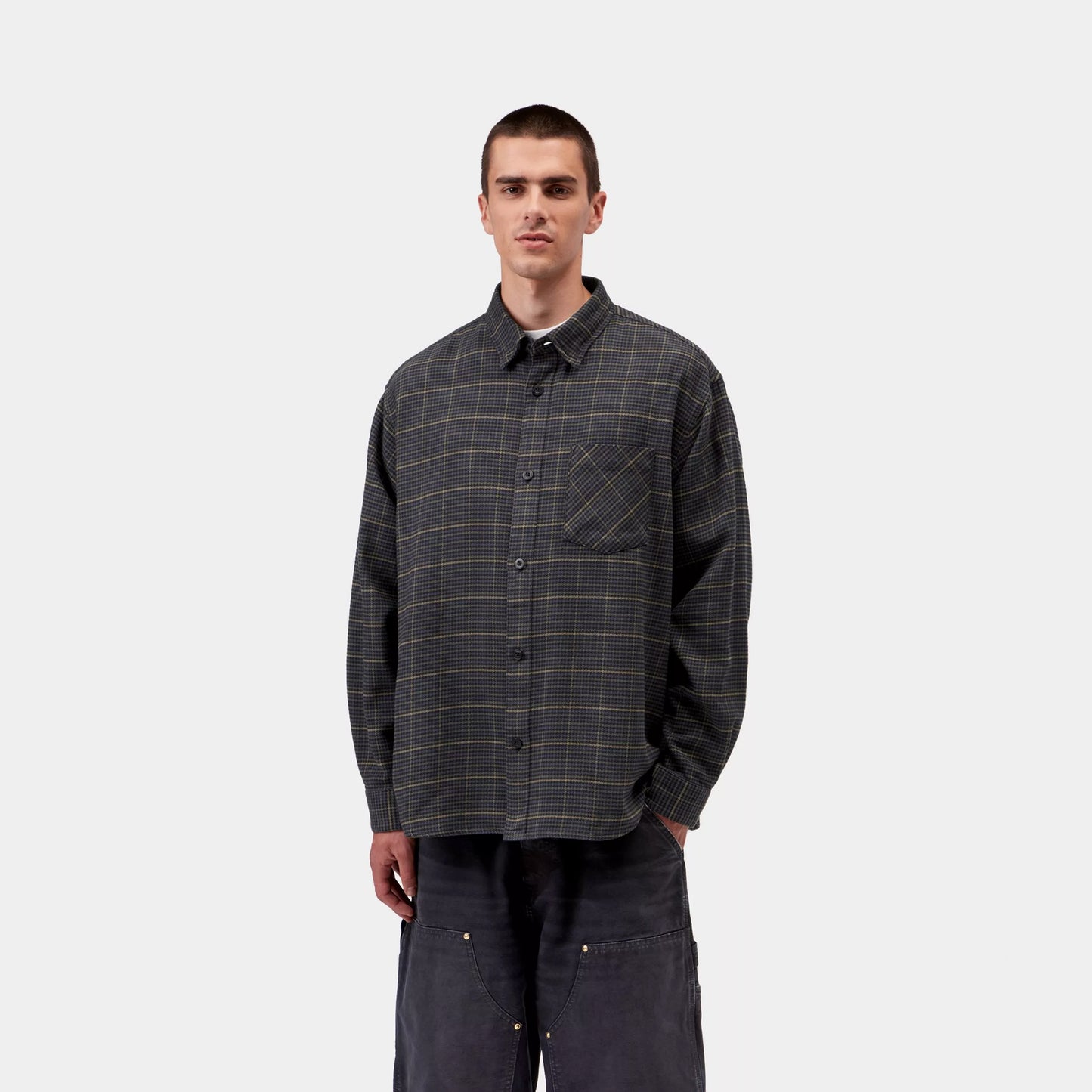 Carhartt WIP L/S Todrick Shirt Todrick Houndstooth / Blue