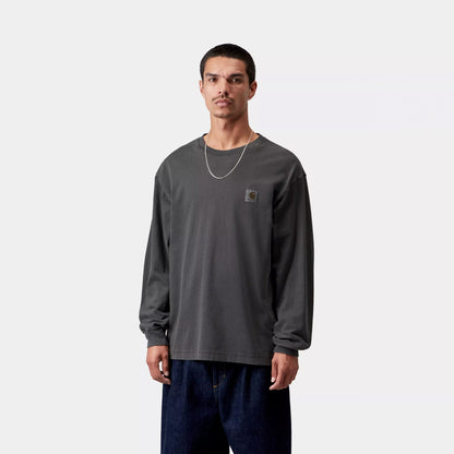 Carhartt WIP L/S Vista T-Shirt Black Garment Dyed