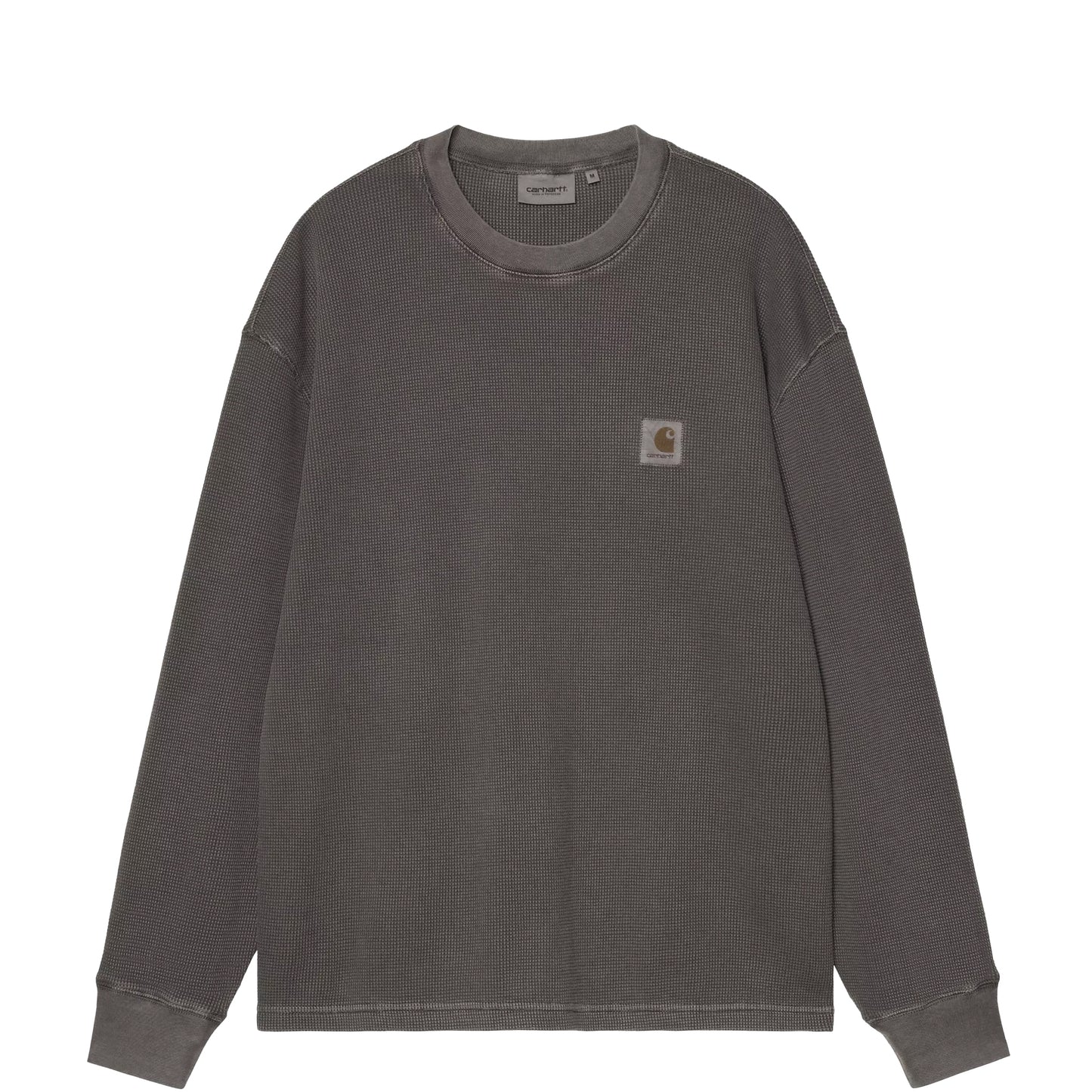 Carhartt WIP L/S Vista Waffle T-Shirt Black Garment Dyed