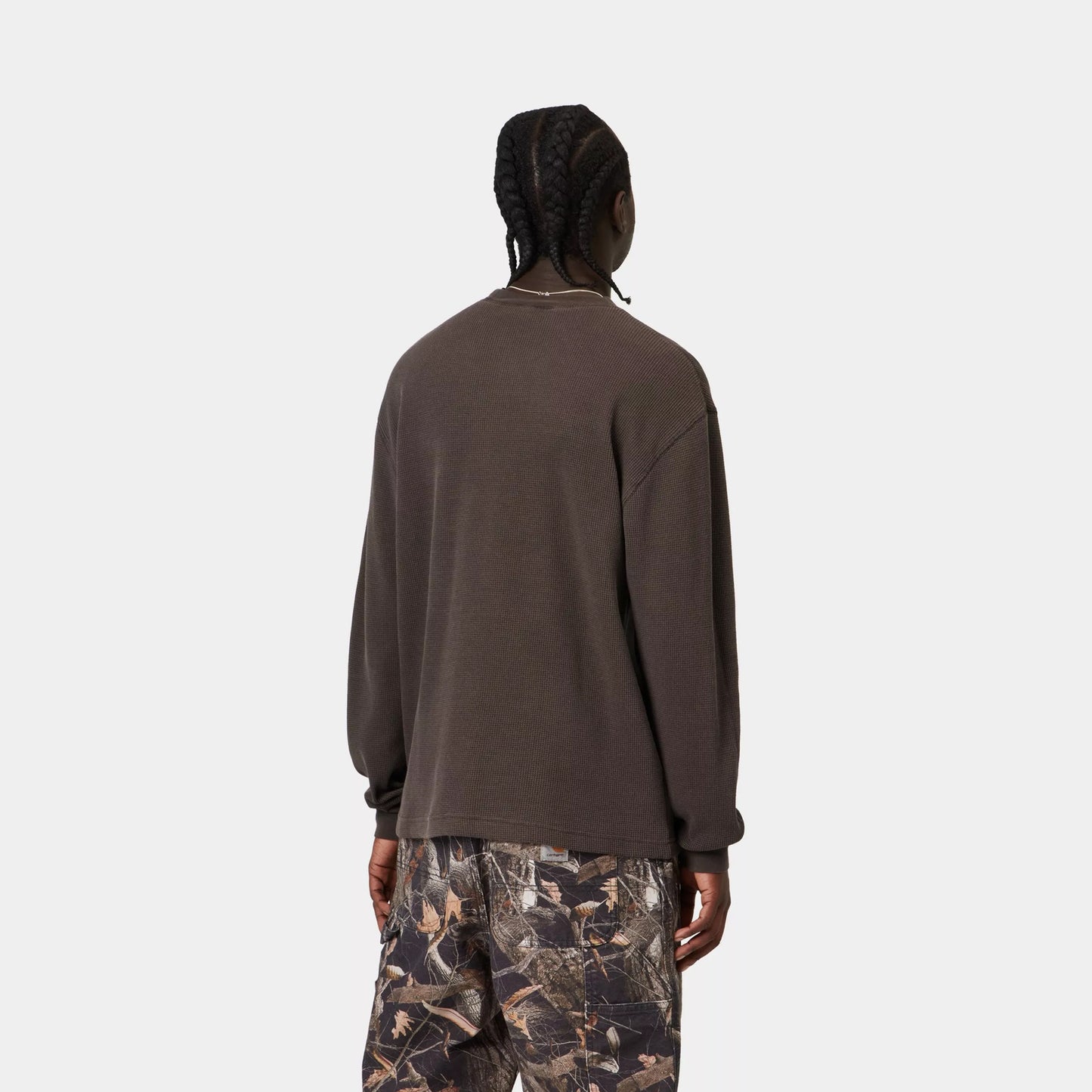 Carhartt WIP L/S Vista Waffle T-Shirt Tobacco Garment Dyed