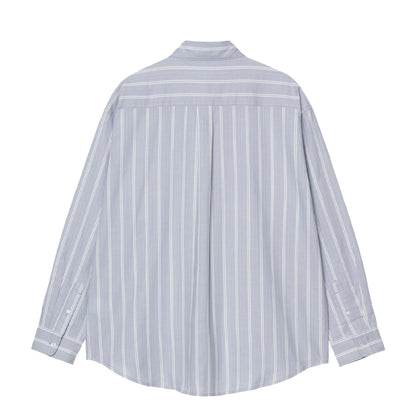 Carhartt WIP L/S Beale Shirt Beale Stripe Gentle Blue / White - The Sporting Lodge