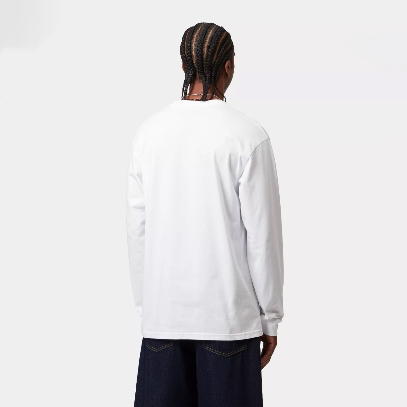 Carhartt WIP L/S Chase T-Shirt White / Gold - The Sporting Lodge
