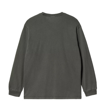 Carhartt WIP L/S Nelson T-Shirt Black Garment Dyed - The Sporting Lodge