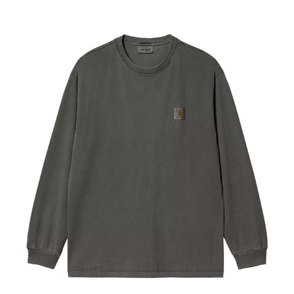 Carhartt WIP L/S Nelson T-Shirt Black Garment Dyed - The Sporting Lodge