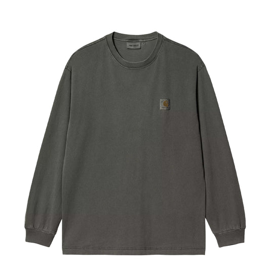 Carhartt WIP L/S Nelson T-Shirt Black Garment Dyed - The Sporting Lodge