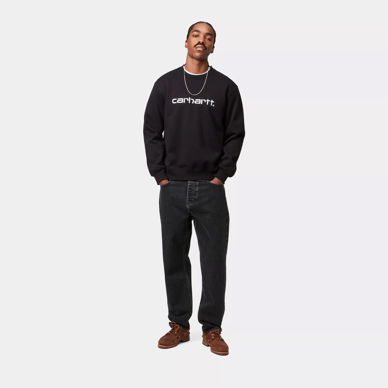 Carhartt WIP Newel Pant Black Stone Washed - The Sporting Lodge