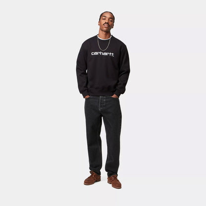 Carhartt WIP Newel Pant Black Stone Washed - The Sporting Lodge