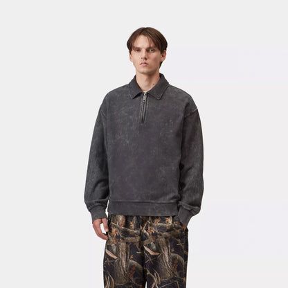 Carhartt WIP Lambert Polo Sweat Black Moon Wash