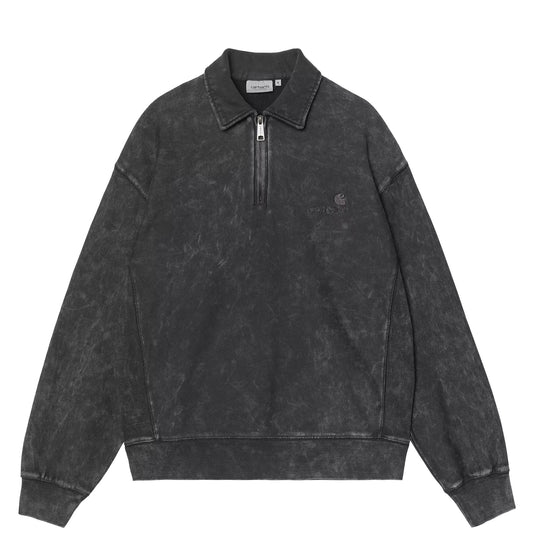 Carhartt WIP Lambert Polo Sweat Black Moon Wash