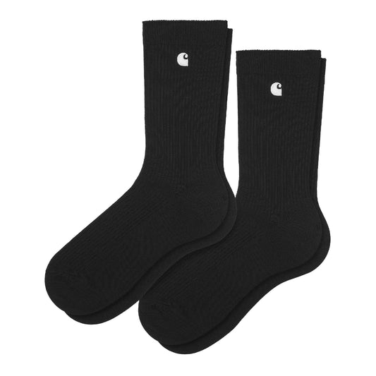 Carhartt WIP Madison Pack Socks Black / White + Black / White - The Sporting Lodge