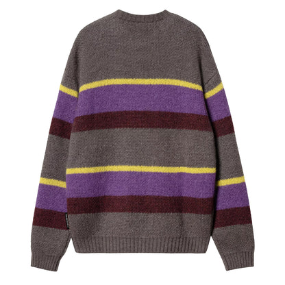 Carhartt WIP Merton Sweater Sundling Stripe Aura - The Sporting Lodge