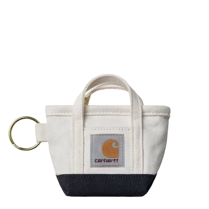 Carhartt WIP Mini Tote Bag Keychain Natural / Blue