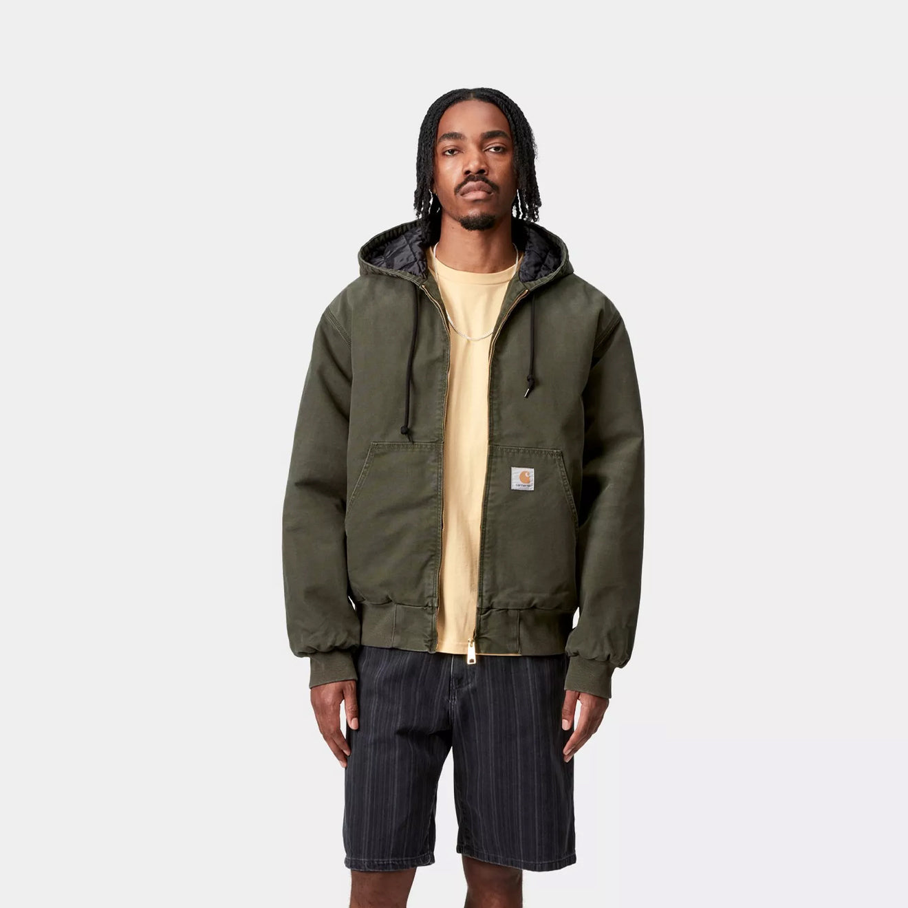 Carhartt WIP OG Active Jacket Olive Stone Canvas - The Sporting Lodge