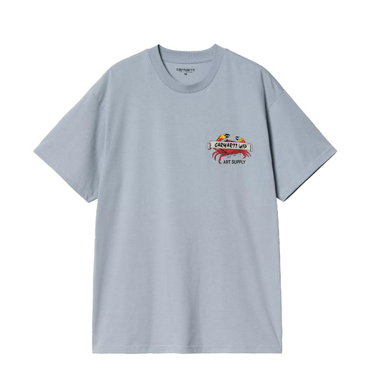 Carhartt WIP S/S Crab Paint T-Shirt Frosted Blue