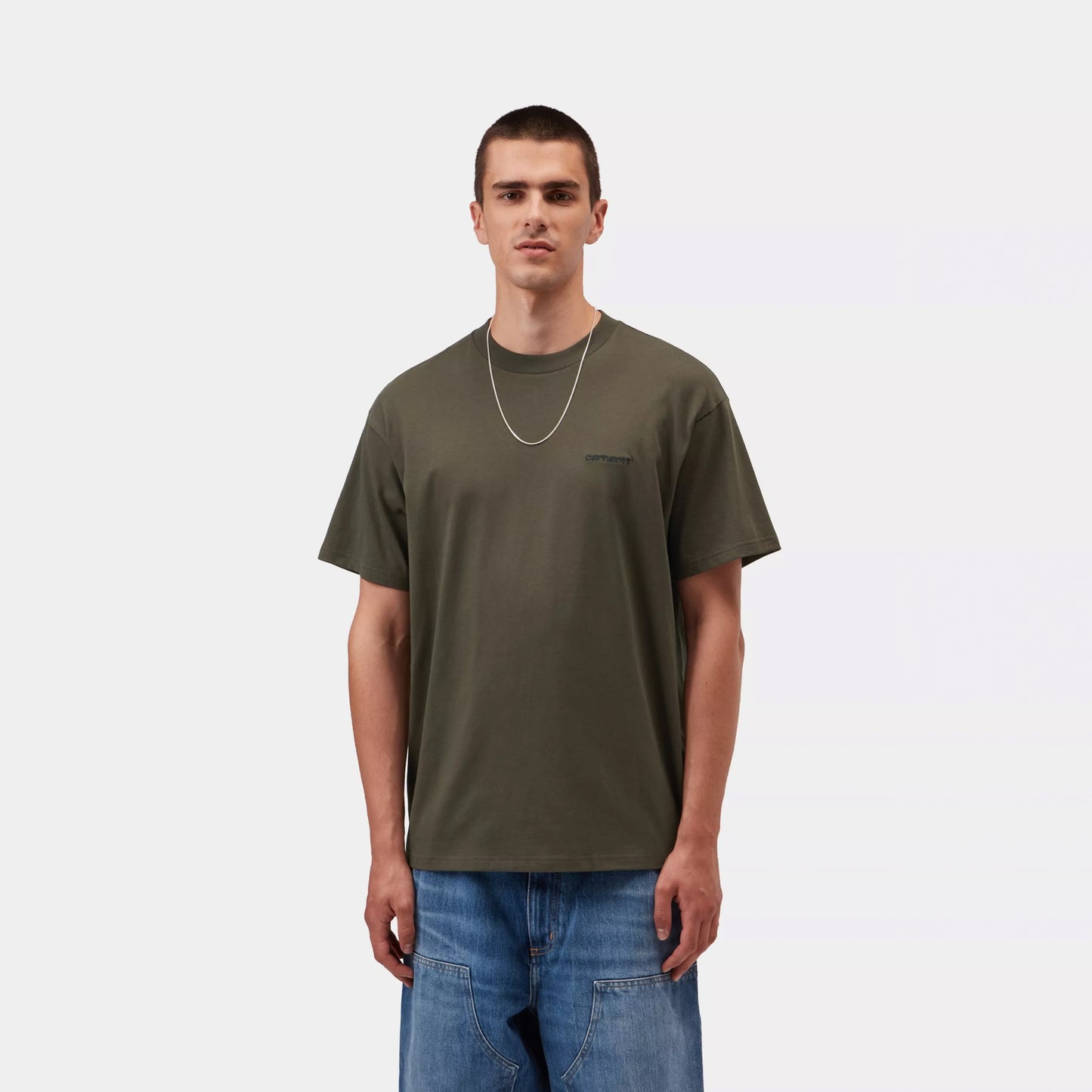 Carhartt WIP S/S Script Embroidery T-Shirt Cypress / Black
