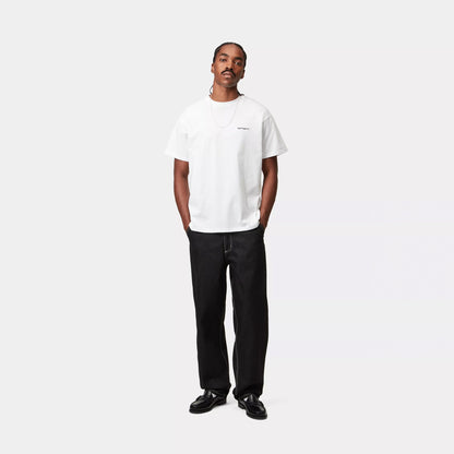 Carhartt WIP S/S Script Embroidery T-Shirt White / Black