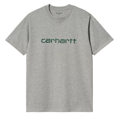 Carhartt WIP S/S Script T-Shirt Grey Heather / Chervil - The Sporting Lodge